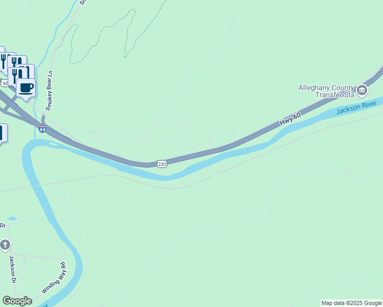map of restaurants, bars, coffee shops, grocery stores, and more near 1303 Valley Ridge Road in Covington