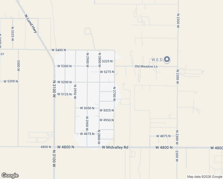 map of restaurants, bars, coffee shops, grocery stores, and more near 2722 West 5150 North in Cedar City