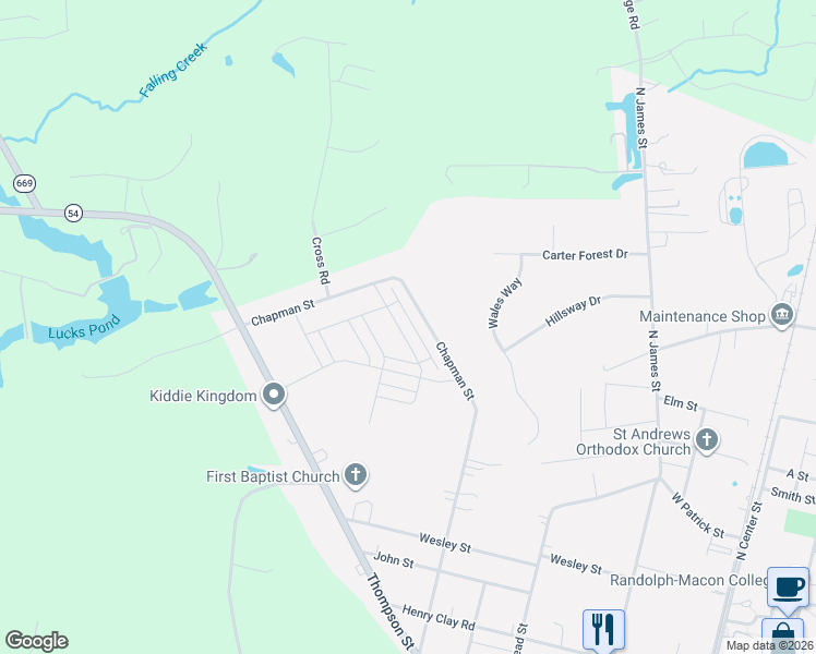map of restaurants, bars, coffee shops, grocery stores, and more near 113 Evington Lane in Ashland