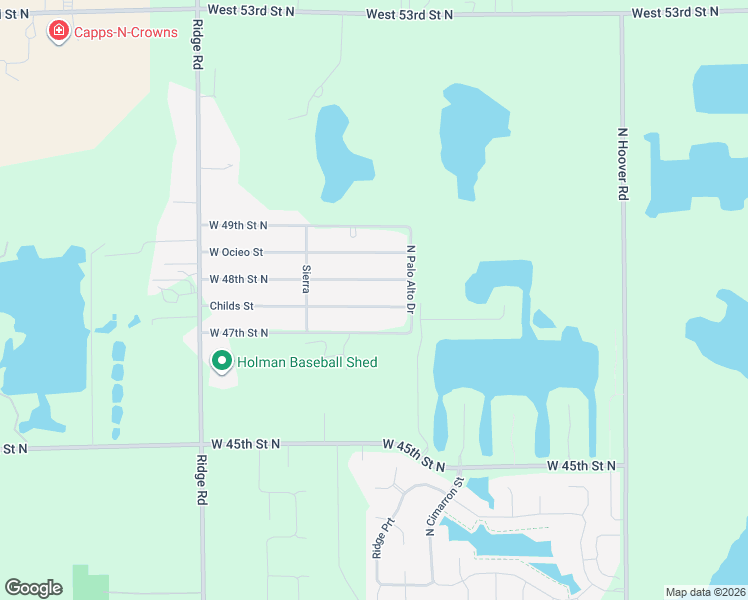 map of restaurants, bars, coffee shops, grocery stores, and more near 6514 Childs Street in Wichita