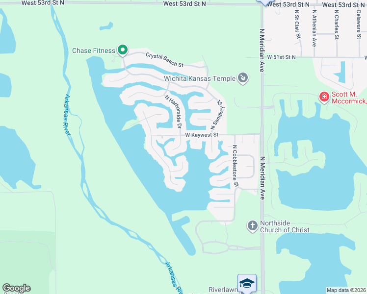 map of restaurants, bars, coffee shops, grocery stores, and more near 3115 West Keywest Court in Wichita