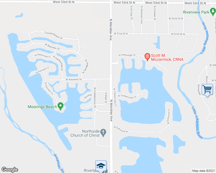 map of restaurants, bars, coffee shops, grocery stores, and more near 2525 W Keywest Ct in Wichita