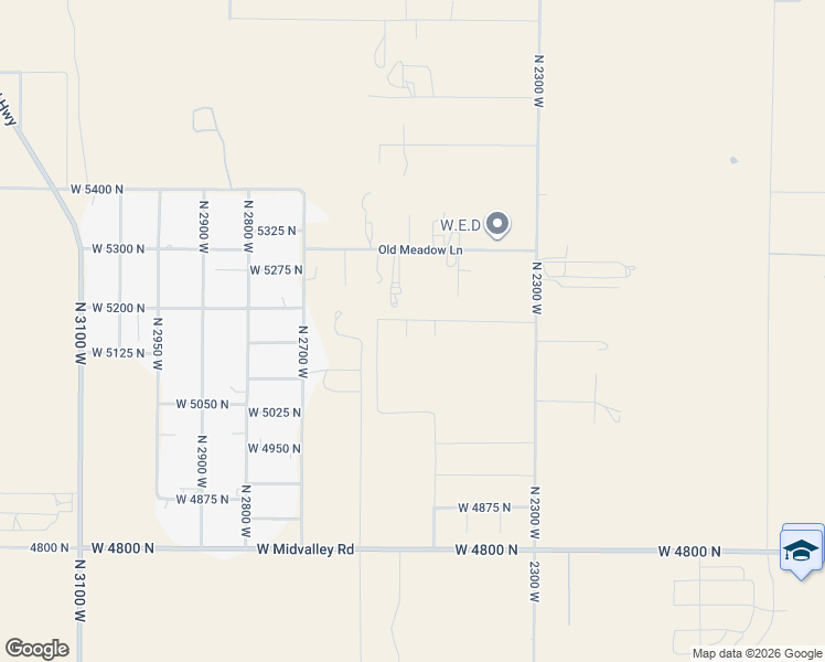 map of restaurants, bars, coffee shops, grocery stores, and more near 4552 North 2525 West in Iron County