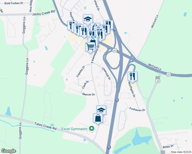 map of restaurants, bars, coffee shops, grocery stores, and more near 308 Remington Court in Richmond