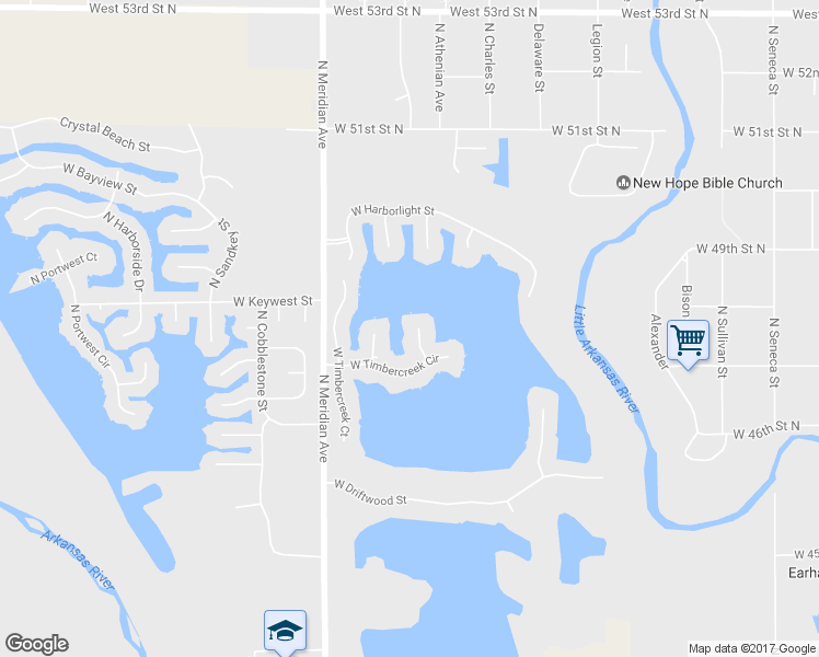 map of restaurants, bars, coffee shops, grocery stores, and more near 2110 West Timbercreek Court in Wichita
