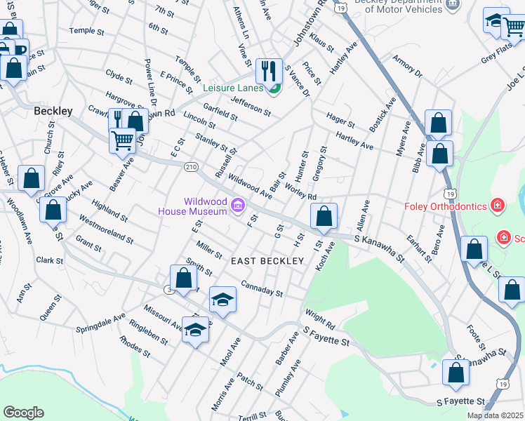 South Kanawha Street, Beckley WV Walk Score