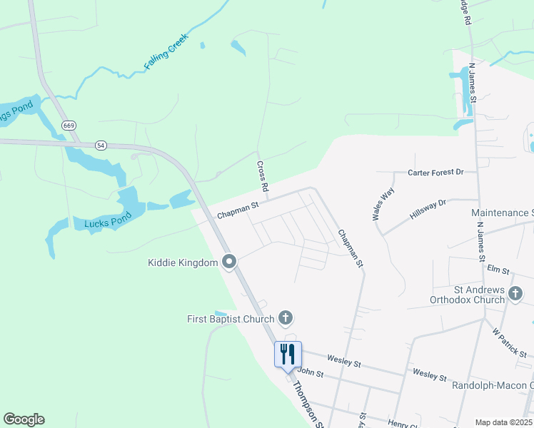 map of restaurants, bars, coffee shops, grocery stores, and more near 113 Evington Lane in Ashland
