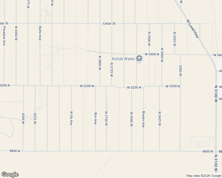 map of restaurants, bars, coffee shops, grocery stores, and more near 3741 West 5200 North in Cedar City