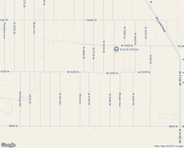 map of restaurants, bars, coffee shops, grocery stores, and more near 3741 West 5200 North in Cedar City