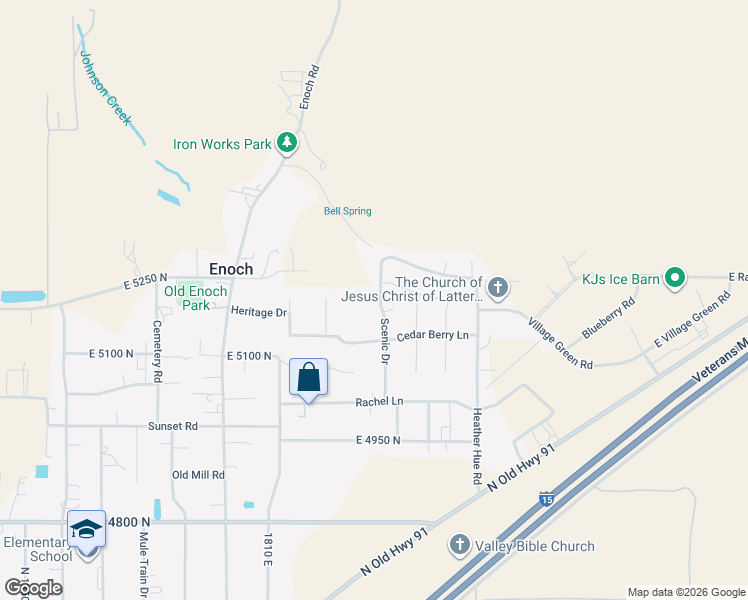 map of restaurants, bars, coffee shops, grocery stores, and more near in Enoch