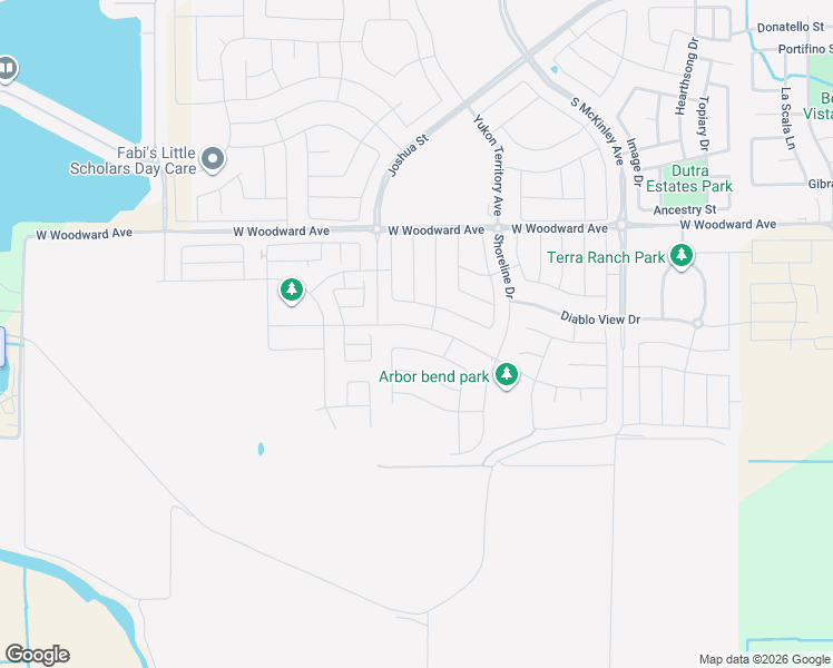 map of restaurants, bars, coffee shops, grocery stores, and more near 3134 Feather Road in Manteca