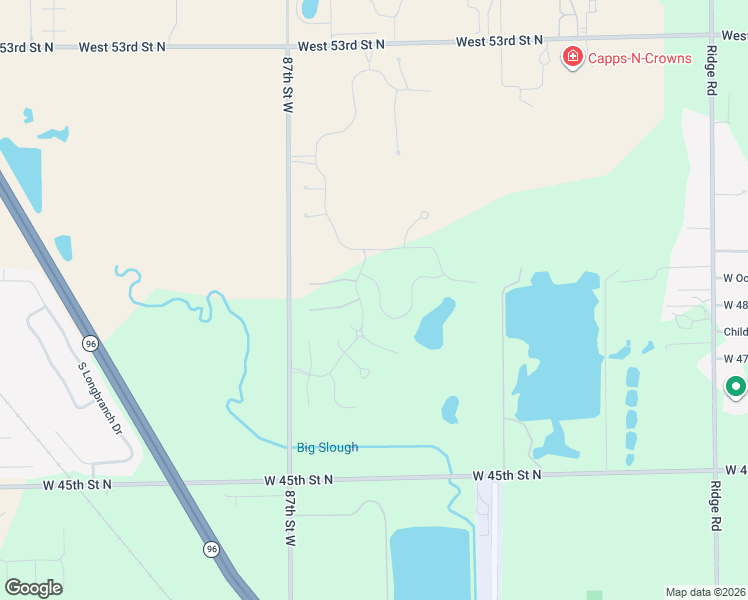 map of restaurants, bars, coffee shops, grocery stores, and more near 4879 Emerald in Maize
