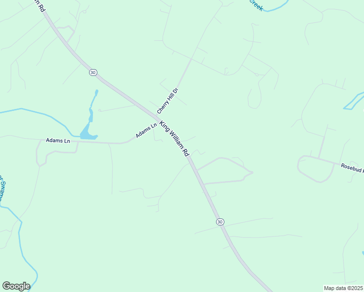 map of restaurants, bars, coffee shops, grocery stores, and more near 9831 King William Road in Aylett