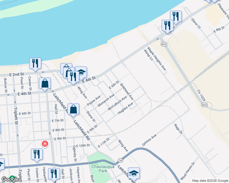 map of restaurants, bars, coffee shops, grocery stores, and more near 1800 Monarch Avenue in Owensboro