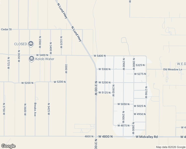 map of restaurants, bars, coffee shops, grocery stores, and more near 5253 North Lund Highway in Cedar City