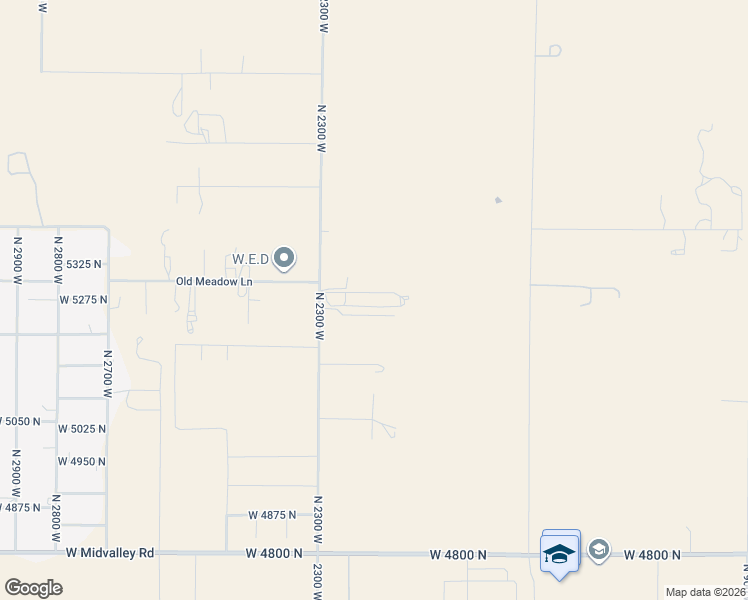 map of restaurants, bars, coffee shops, grocery stores, and more near 5240 North 2300 West in Cedar City