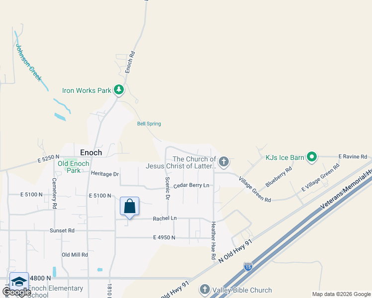 map of restaurants, bars, coffee shops, grocery stores, and more near 2116 Ravine Road in Enoch