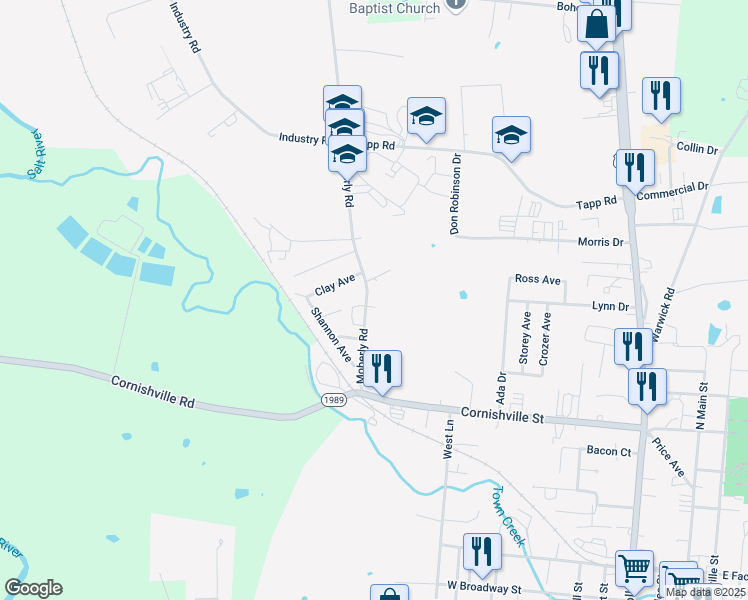 map of restaurants, bars, coffee shops, grocery stores, and more near 853 Moberly Road in Harrodsburg