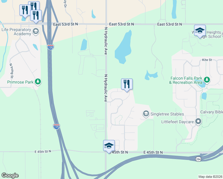 map of restaurants, bars, coffee shops, grocery stores, and more near 4818-5398 North Hydraulic Street in Park City