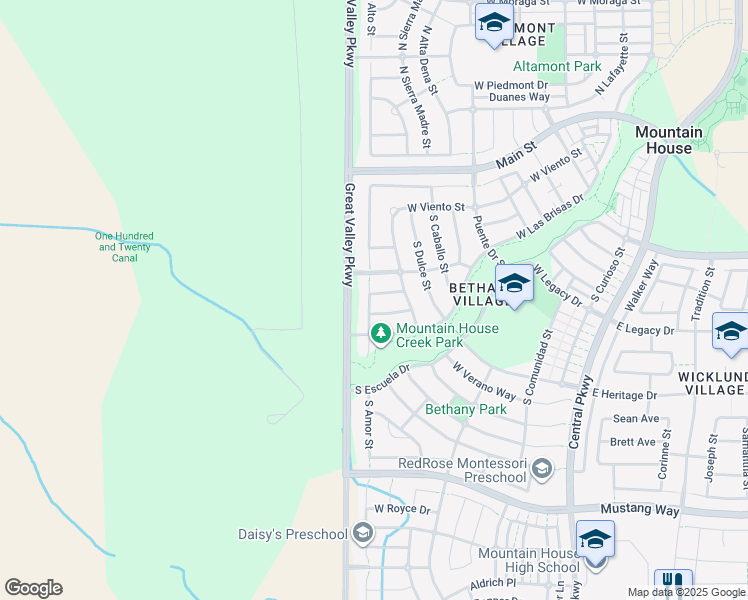 map of restaurants, bars, coffee shops, grocery stores, and more near 698 West Rico Way in Tracy