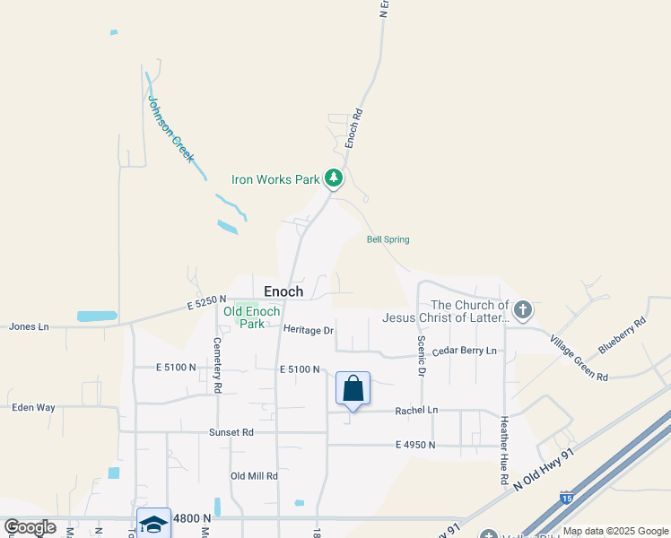 map of restaurants, bars, coffee shops, grocery stores, and more near in Enoch