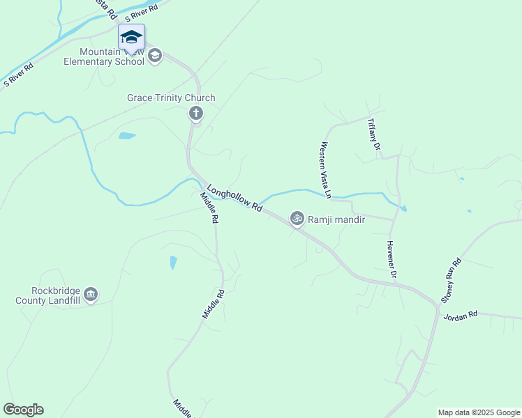 map of restaurants, bars, coffee shops, grocery stores, and more near Old Buena Vista Road in Rockbridge County