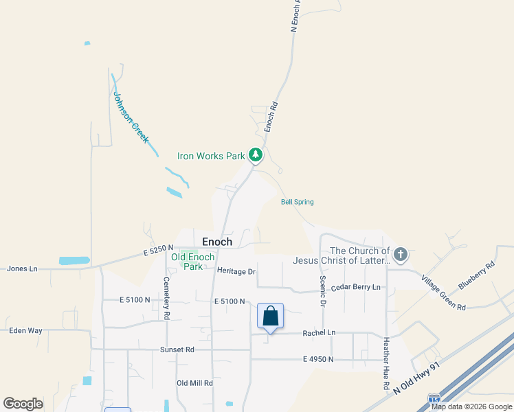 map of restaurants, bars, coffee shops, grocery stores, and more near 5630 North Enoch Road in Enoch