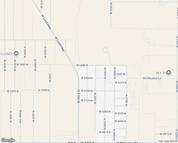 map of restaurants, bars, coffee shops, grocery stores, and more near 5348 North 3000 West in Cedar City