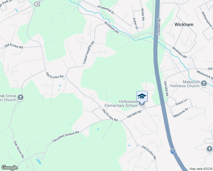 map of restaurants, bars, coffee shops, grocery stores, and more near 816 Old Eccles Road in Beckley
