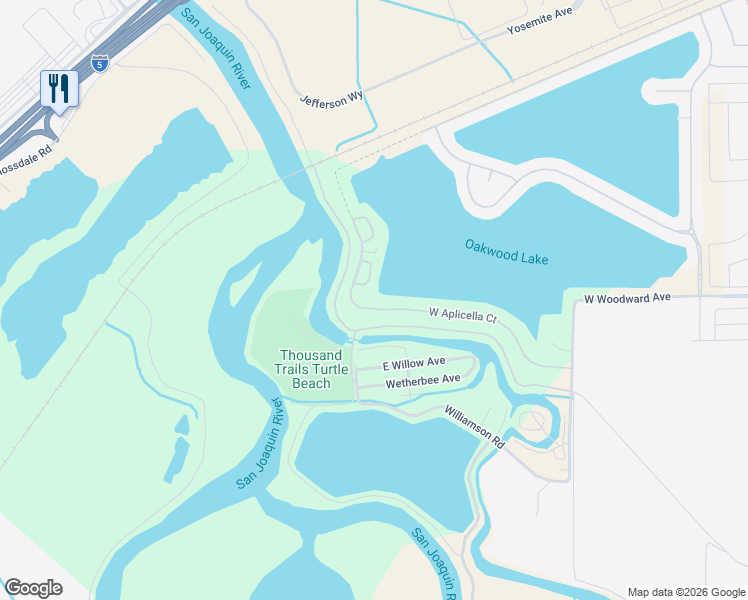 map of restaurants, bars, coffee shops, grocery stores, and more near 4388 Aplicella Court in Manteca