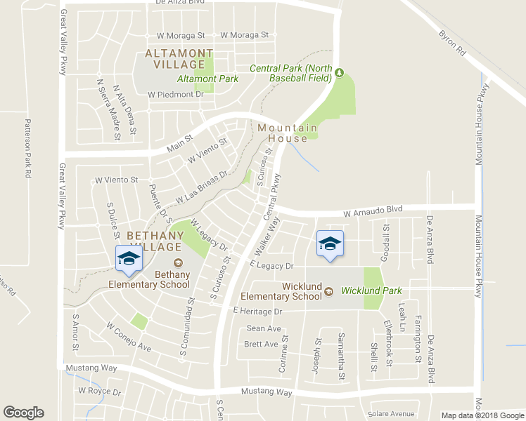 map of restaurants, bars, coffee shops, grocery stores, and more near 25 West Admirable Lane in Tracy