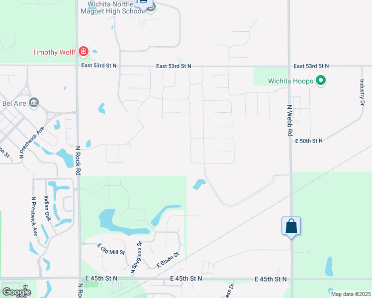 map of restaurants, bars, coffee shops, grocery stores, and more near 4790-4798 North Spyglass Street in Bel Aire