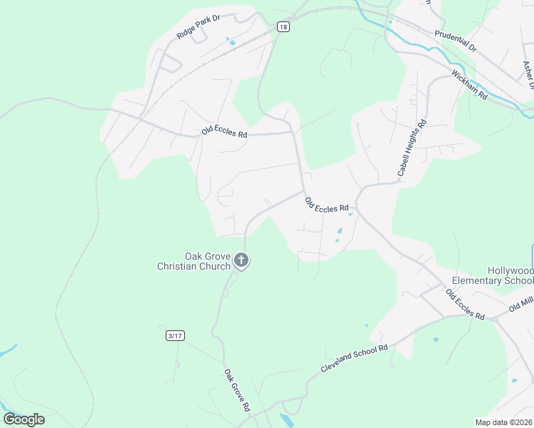 map of restaurants, bars, coffee shops, grocery stores, and more near 167 Oak Grove Rd in Beckley