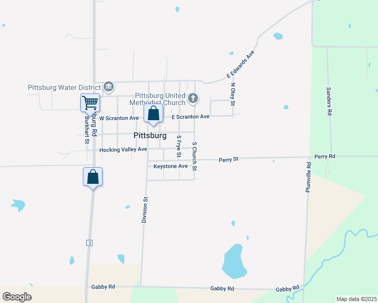 map of restaurants, bars, coffee shops, grocery stores, and more near 201 South Church Street in Pittsburg
