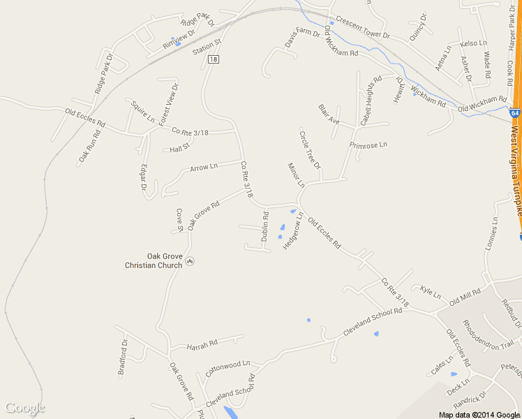 map of restaurants, bars, coffee shops, grocery stores, and more near 1053 Old Eccles Road in Beckley