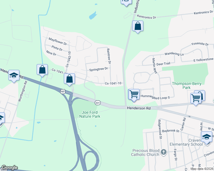 map of restaurants, bars, coffee shops, grocery stores, and more near 3818 Benttree Drive in Owensboro