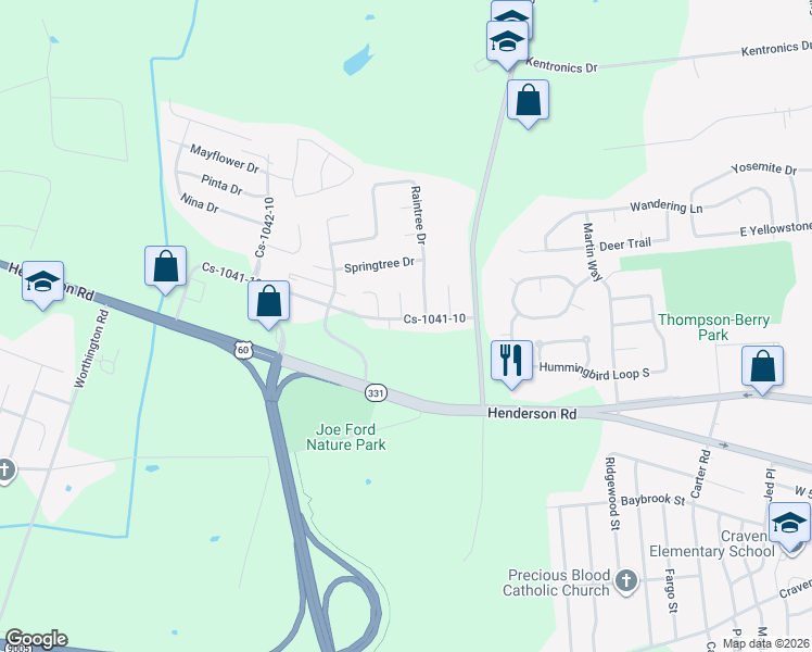 map of restaurants, bars, coffee shops, grocery stores, and more near 3818 Benttree Drive in Owensboro