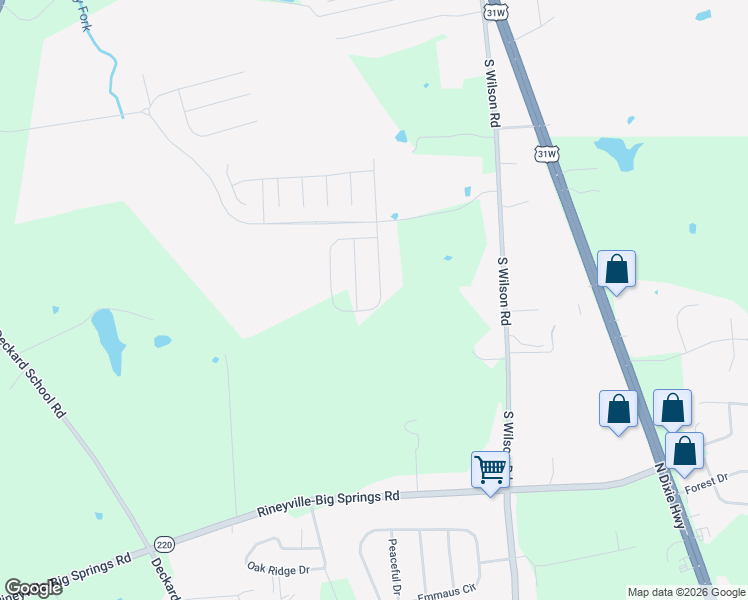 map of restaurants, bars, coffee shops, grocery stores, and more near Cowley Crossing Ln in Elizabethtown