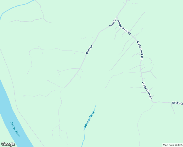 map of restaurants, bars, coffee shops, grocery stores, and more near 1193 Beals Lane in Scottsville