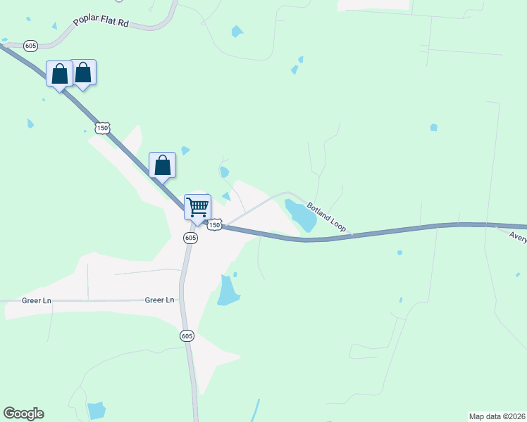 map of restaurants, bars, coffee shops, grocery stores, and more near 1-425 Botland Loop in Bardstown