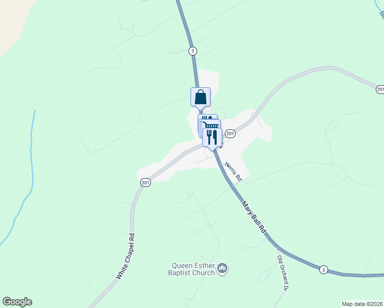 map of restaurants, bars, coffee shops, grocery stores, and more near 2906 White Chapel Road in Lancaster