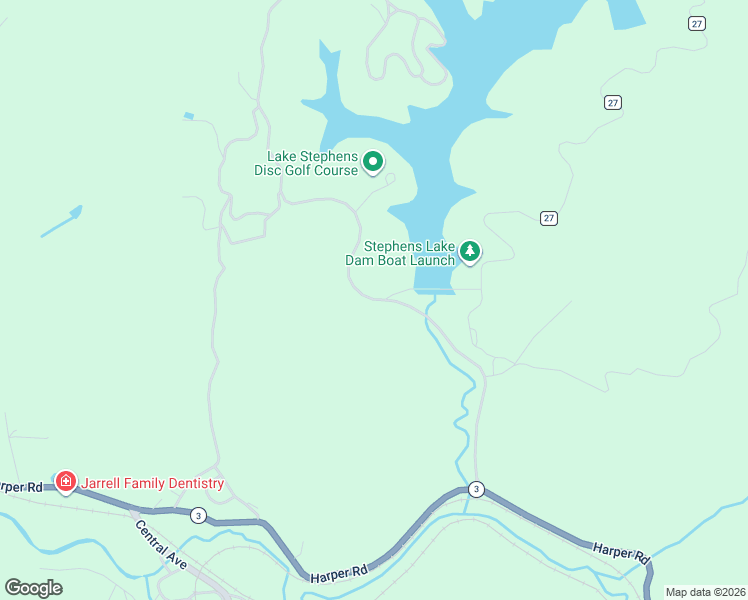 map of restaurants, bars, coffee shops, grocery stores, and more near Dinges Branch-Stevens Branch in Surveyor
