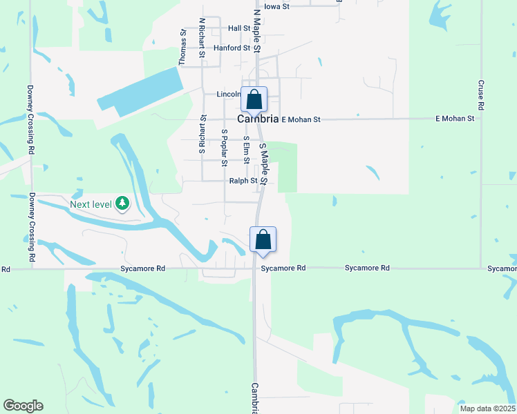 map of restaurants, bars, coffee shops, grocery stores, and more near 710 South Maple Street in Cambria
