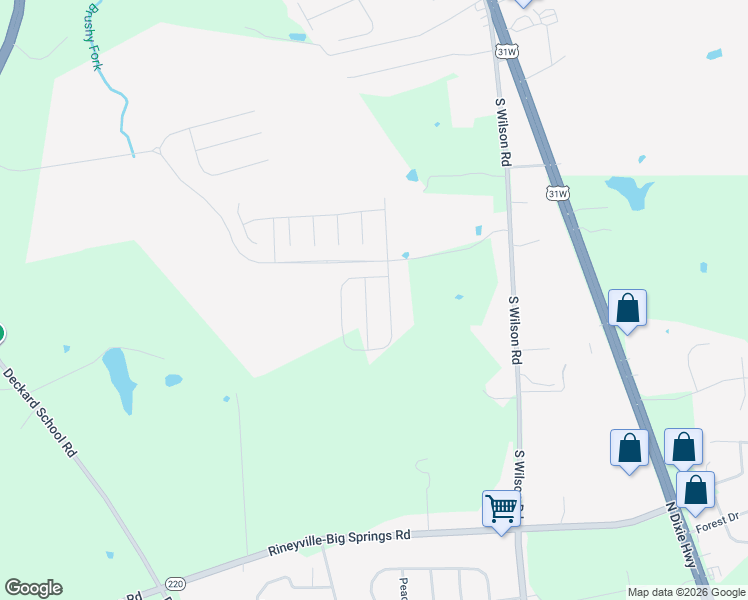 map of restaurants, bars, coffee shops, grocery stores, and more near 105 Kentucky Oaks Trail in Elizabethtown