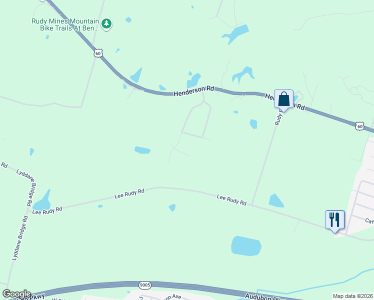 map of restaurants, bars, coffee shops, grocery stores, and more near 5467-5499 Ridge Pointe Court in Owensboro