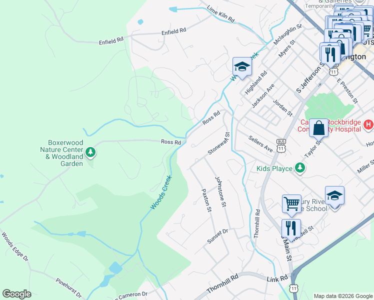 map of restaurants, bars, coffee shops, grocery stores, and more near 625 Marshall Street in Lexington