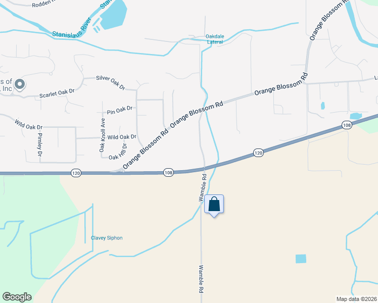 map of restaurants, bars, coffee shops, grocery stores, and more near 9511 Wamble Road in Oakdale