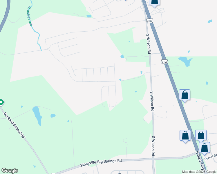 map of restaurants, bars, coffee shops, grocery stores, and more near 100 Kentucky Oaks Trail in Elizabethtown