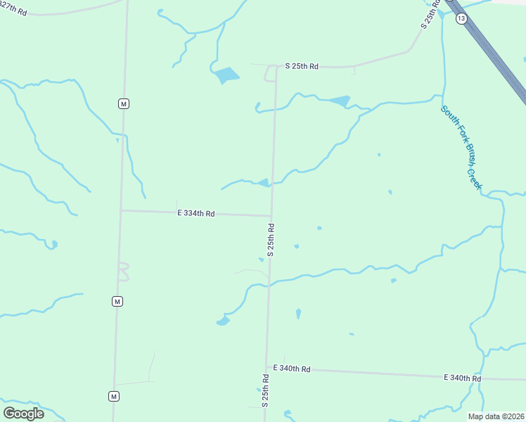 map of restaurants, bars, coffee shops, grocery stores, and more near 193 East 334th Road in Humansville