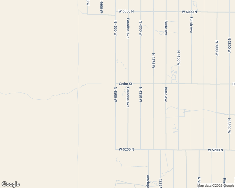 map of restaurants, bars, coffee shops, grocery stores, and more near 5530 North 4500 West in Cedar City